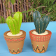 studenten plant cactus van beton