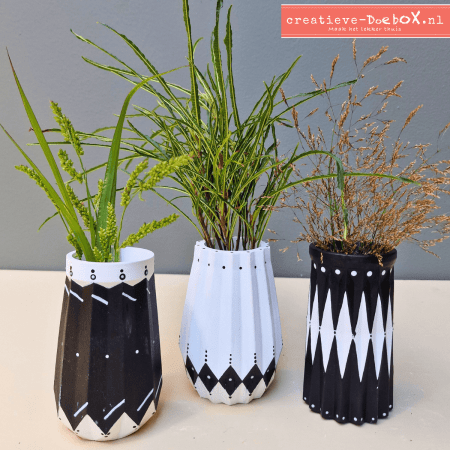 creatief pakket voor volwassenen vaasjes beschilderen