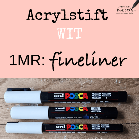 acrylstift wit fineliner