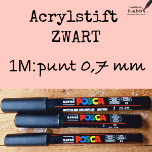 acrylstift zwart 1M