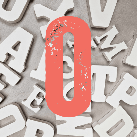 letter O keramisch gips