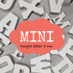 letter mini keramisch gips