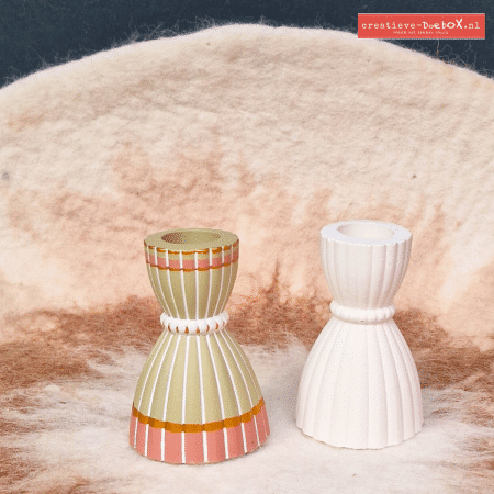 moderne kandelaartjes in hippe kleuren hobbypakket