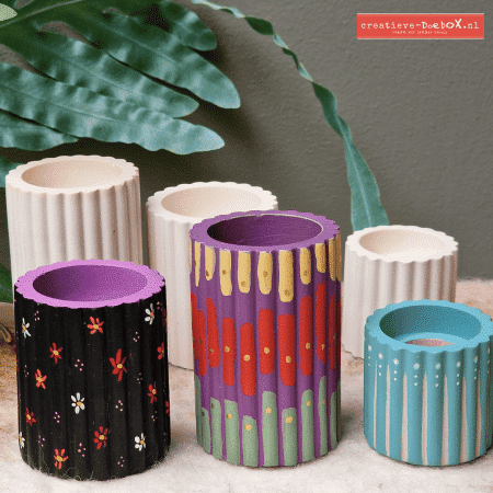 Set van drie kandelaars in verschillende hoogtes – DIY woondecoratie met kaarsen