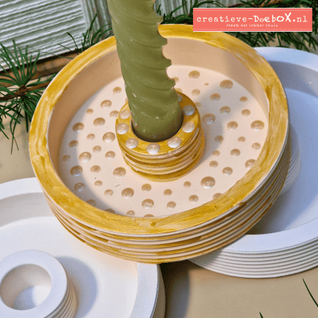 DIY kandelaars van keramisch gips met losse binnenring – creatief knutselpakket voor thuis