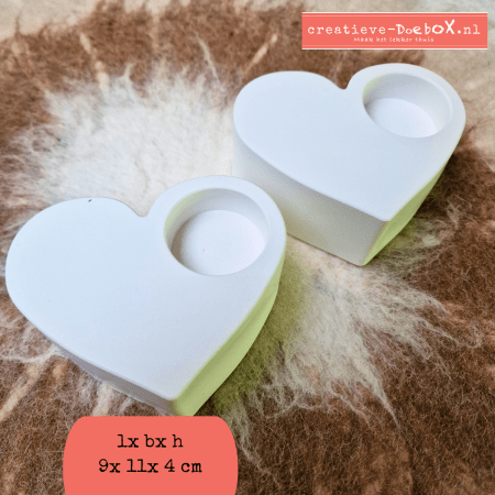 waxinelichthouder in de vorm van een hart