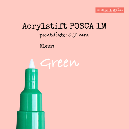 acrylstift posca kleur green 1 M