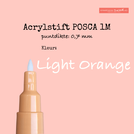acrylstift posca kleur light orange 1 M