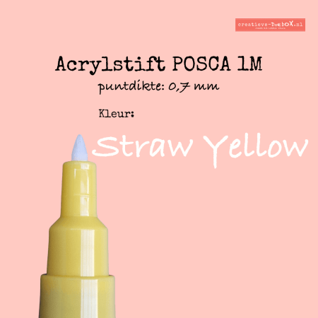 acrylstift posca kleur straw yellow 1 M