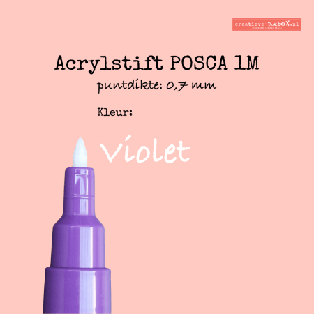 acrylstift posca kleur violet 1 M