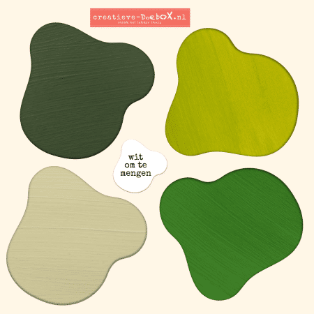 acrylverf groentinten 5 kleuren