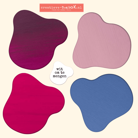 acrylverf rosetinten 5 kleuren