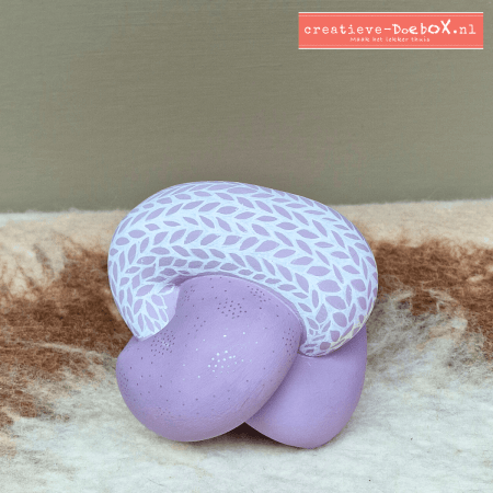 Knoopvorm presse-papier van keramisch gips om te beschilderen, ornament met touwmotief